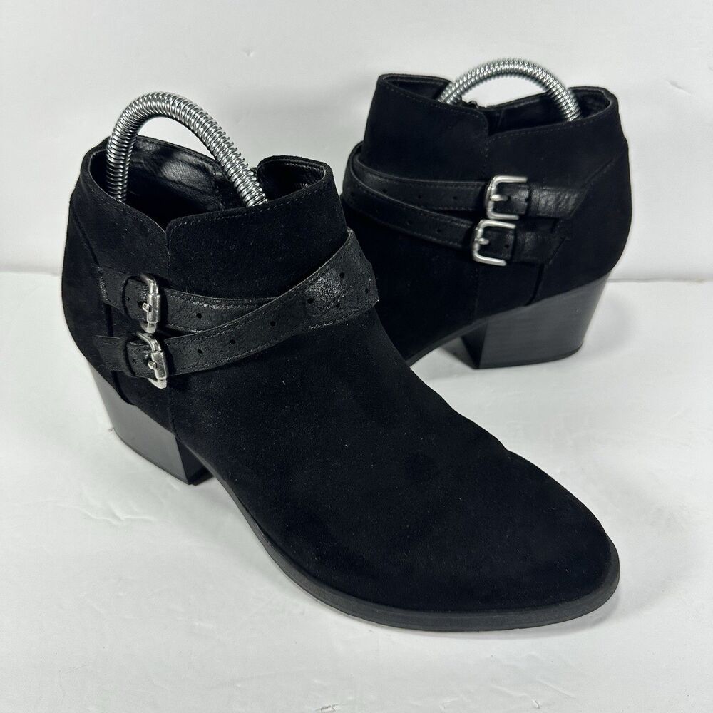 Sonoma Goods For Life Women’s Esme Ankle Boots – Black Suede/Textile Size 8.5 M